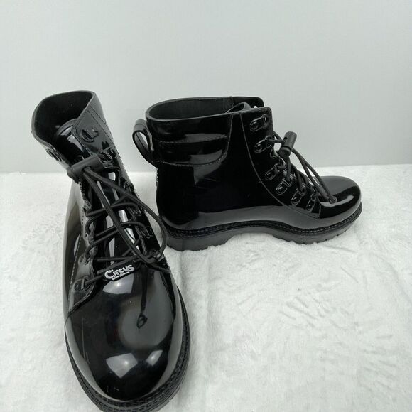 Circus by Sam Edelman Knox Women's Moto Combat Boots‎ Black Patent Leather Sz 8 - Picture 4 of 16